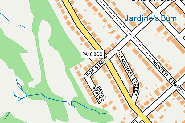 PA16 8QS map - OS OpenMap – Local (Ordnance Survey) PA16 8QS map - OS OpenMap – Local (Ordnance Survey)
