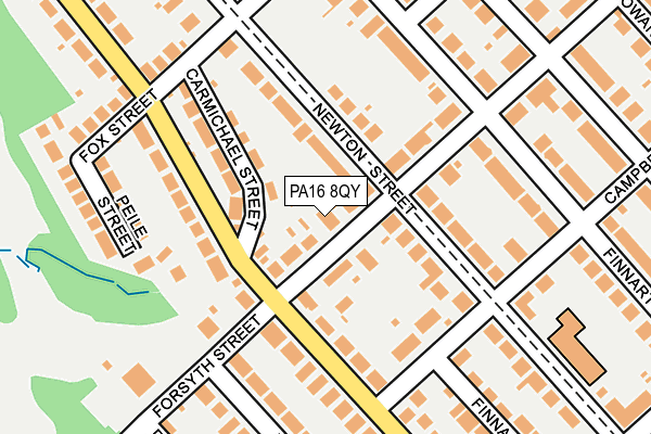 PA16 8QY map - OS OpenMap – Local (Ordnance Survey) PA16 8QY map - OS OpenMap – Local (Ordnance Survey)