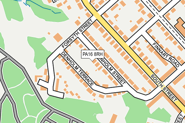 PA16 8RH map - OS OpenMap – Local (Ordnance Survey) PA16 8RH map - OS OpenMap – Local (Ordnance Survey)