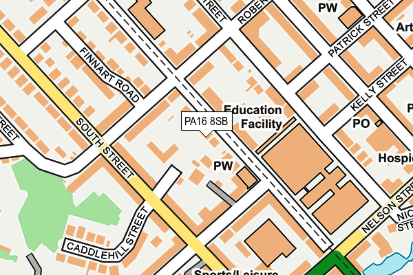 PA16 8SB map - OS OpenMap – Local (Ordnance Survey) PA16 8SB map - OS OpenMap – Local (Ordnance Survey)