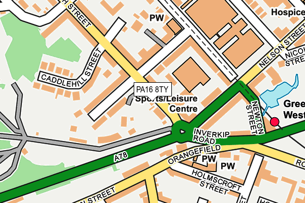 PA16 8TY map - OS OpenMap – Local (Ordnance Survey) PA16 8TY map - OS OpenMap – Local (Ordnance Survey)