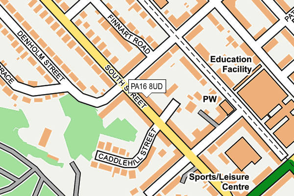 PA16 8UD map - OS OpenMap – Local (Ordnance Survey) PA16 8UD map - OS OpenMap – Local (Ordnance Survey)
