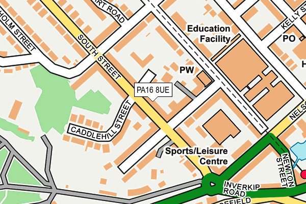 PA16 8UE map - OS OpenMap – Local (Ordnance Survey) PA16 8UE map - OS OpenMap – Local (Ordnance Survey)