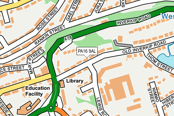 PA16 9AL map - OS OpenMap – Local (Ordnance Survey) PA16 9AL map - OS OpenMap – Local (Ordnance Survey)