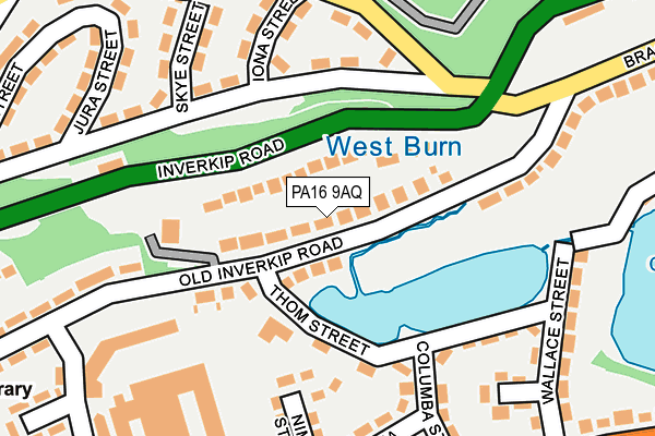 PA16 9AQ map - OS OpenMap – Local (Ordnance Survey) PA16 9AQ map - OS OpenMap – Local (Ordnance Survey)