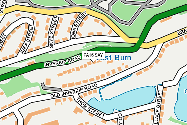 PA16 9AY map - OS OpenMap – Local (Ordnance Survey) PA16 9AY map - OS OpenMap – Local (Ordnance Survey)