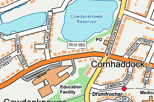 PA16 9BG map - OS OpenMap – Local (Ordnance Survey) PA16 9BG map - OS OpenMap – Local (Ordnance Survey)