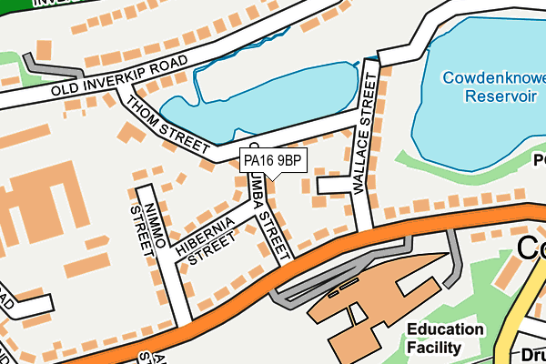 PA16 9BP map - OS OpenMap – Local (Ordnance Survey) PA16 9BP map - OS OpenMap – Local (Ordnance Survey)