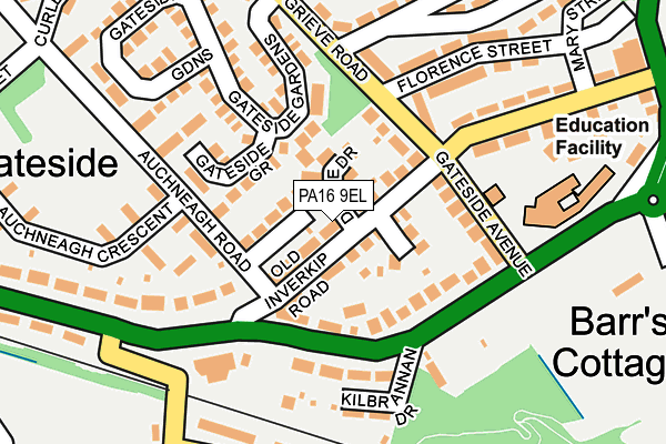 PA16 9EL map - OS OpenMap – Local (Ordnance Survey) PA16 9EL map - OS OpenMap – Local (Ordnance Survey)