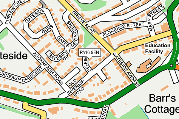 PA16 9EN map - OS OpenMap – Local (Ordnance Survey) PA16 9EN map - OS OpenMap – Local (Ordnance Survey)