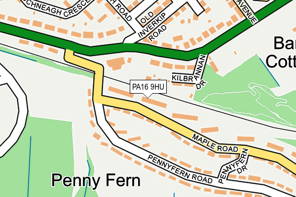 PA16 9HU map - OS OpenMap – Local (Ordnance Survey) PA16 9HU map - OS OpenMap – Local (Ordnance Survey)