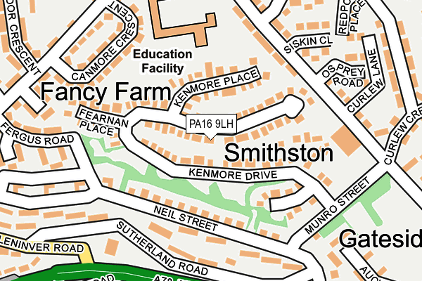 PA16 9LH map - OS OpenMap – Local (Ordnance Survey) PA16 9LH map - OS OpenMap – Local (Ordnance Survey)