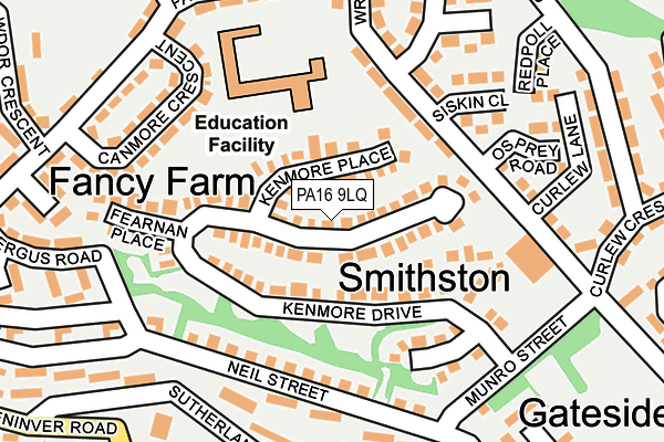 PA16 9LQ map - OS OpenMap – Local (Ordnance Survey) PA16 9LQ map - OS OpenMap – Local (Ordnance Survey)
