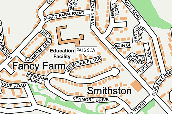 PA16 9LW map - OS OpenMap – Local (Ordnance Survey) PA16 9LW map - OS OpenMap – Local (Ordnance Survey)