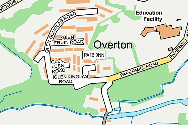 PA16 9NN map - OS OpenMap – Local (Ordnance Survey) PA16 9NN map - OS OpenMap – Local (Ordnance Survey)