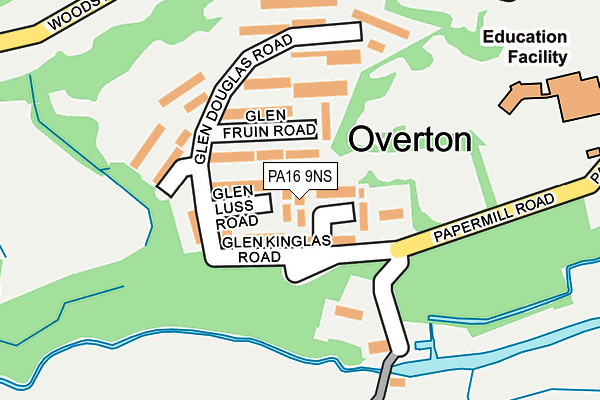 PA16 9NS map - OS OpenMap – Local (Ordnance Survey) PA16 9NS map - OS OpenMap – Local (Ordnance Survey)