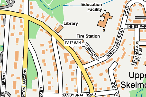 PA17 5AH map - OS OpenMap – Local (Ordnance Survey) PA17 5AH map - OS OpenMap – Local (Ordnance Survey)