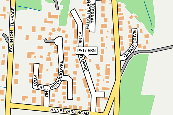 PA17 5BN map - OS OpenMap – Local (Ordnance Survey) PA17 5BN map - OS OpenMap – Local (Ordnance Survey)