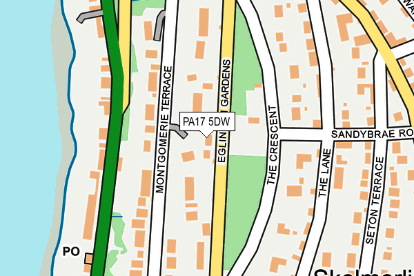 PA17 5DW map - OS OpenMap – Local (Ordnance Survey) PA17 5DW map - OS OpenMap – Local (Ordnance Survey)