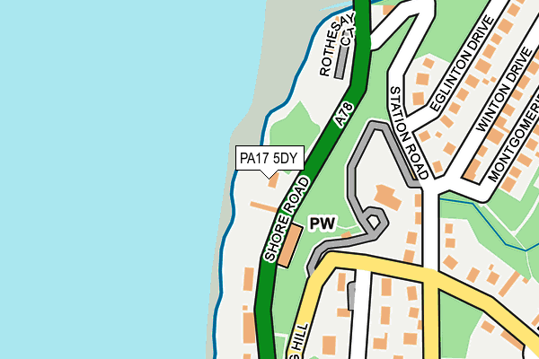 PA17 5DY map - OS OpenMap – Local (Ordnance Survey) PA17 5DY map - OS OpenMap – Local (Ordnance Survey)