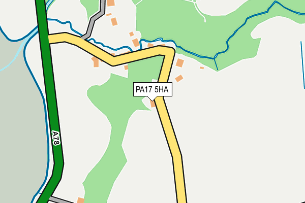 PA17 5HA map - OS OpenMap – Local (Ordnance Survey) PA17 5HA map - OS OpenMap – Local (Ordnance Survey)