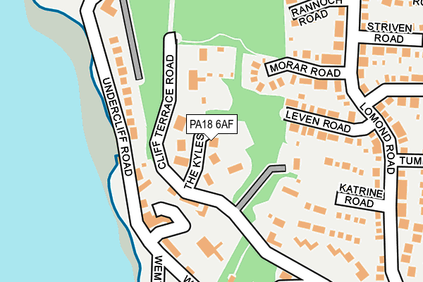 PA18 6AF map - OS OpenMap – Local (Ordnance Survey) PA18 6AF map - OS OpenMap – Local (Ordnance Survey)