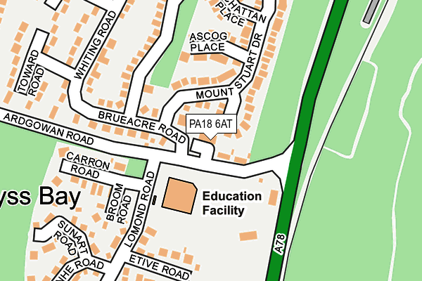 PA18 6AT map - OS OpenMap – Local (Ordnance Survey) PA18 6AT map - OS OpenMap – Local (Ordnance Survey)