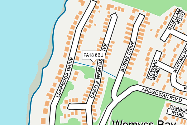 PA18 6BU map - OS OpenMap – Local (Ordnance Survey)