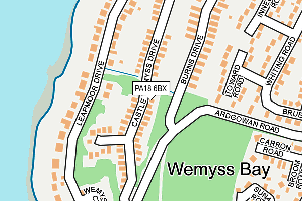 PA18 6BX map - OS OpenMap – Local (Ordnance Survey)