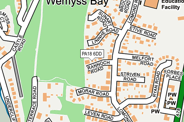 PA18 6DD map - OS OpenMap – Local (Ordnance Survey) PA18 6DD map - OS OpenMap – Local (Ordnance Survey)
