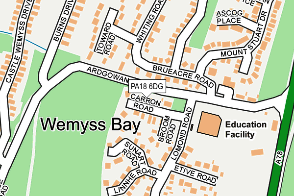 PA18 6DG map - OS OpenMap – Local (Ordnance Survey)