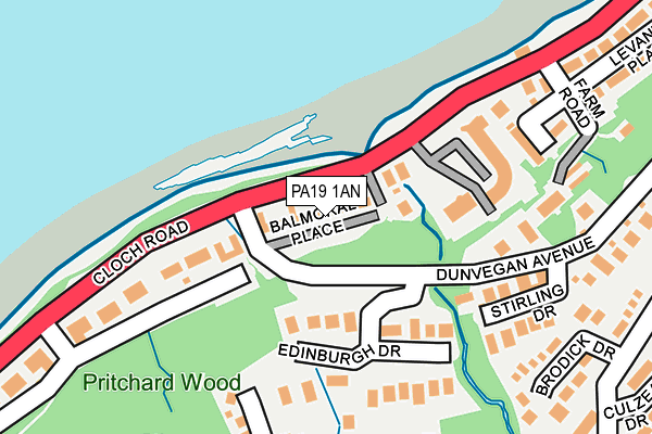 PA19 1AN map - OS OpenMap – Local (Ordnance Survey) PA19 1AN map - OS OpenMap – Local (Ordnance Survey)