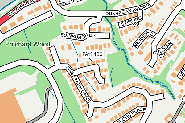 PA19 1BG map - OS OpenMap – Local (Ordnance Survey)