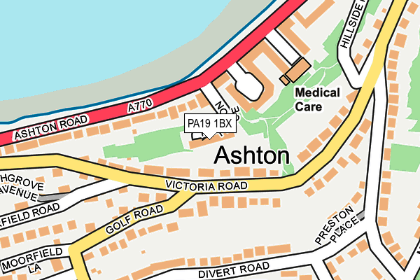 PA19 1BX map - OS OpenMap – Local (Ordnance Survey)