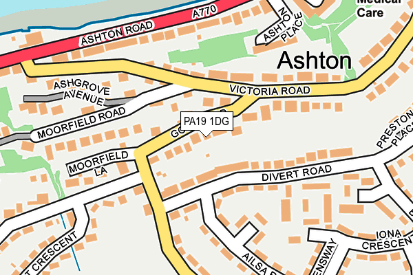 PA19 1DG map - OS OpenMap – Local (Ordnance Survey) PA19 1DG map - OS OpenMap – Local (Ordnance Survey)