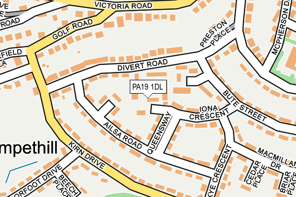 PA19 1DL map - OS OpenMap – Local (Ordnance Survey) PA19 1DL map - OS OpenMap – Local (Ordnance Survey)
