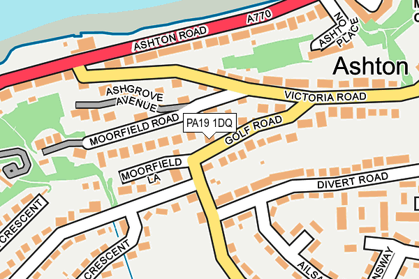 PA19 1DQ map - OS OpenMap – Local (Ordnance Survey)