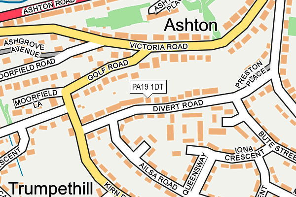 PA19 1DT map - OS OpenMap – Local (Ordnance Survey)