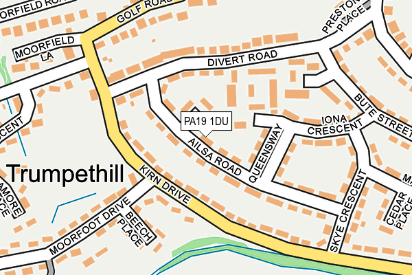 PA19 1DU map - OS OpenMap – Local (Ordnance Survey)