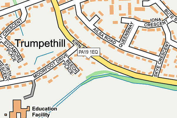 PA19 1EQ map - OS OpenMap – Local (Ordnance Survey)