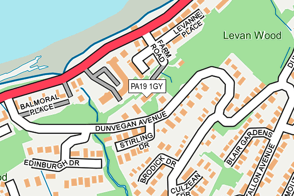 PA19 1GY map - OS OpenMap – Local (Ordnance Survey)