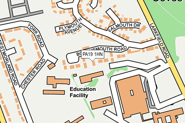 PA19 1HN map - OS OpenMap – Local (Ordnance Survey)