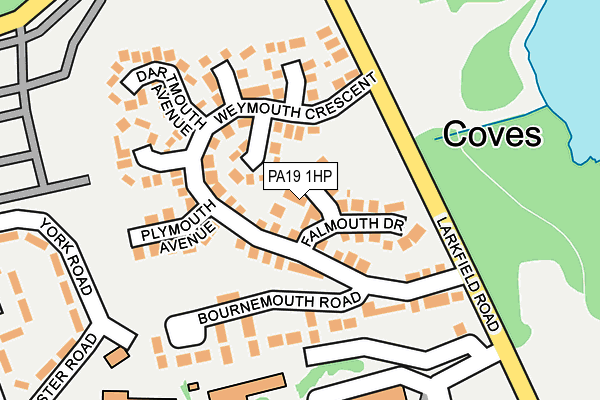 PA19 1HP map - OS OpenMap – Local (Ordnance Survey)