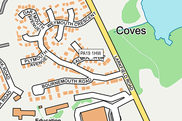 PA19 1HW map - OS OpenMap – Local (Ordnance Survey)