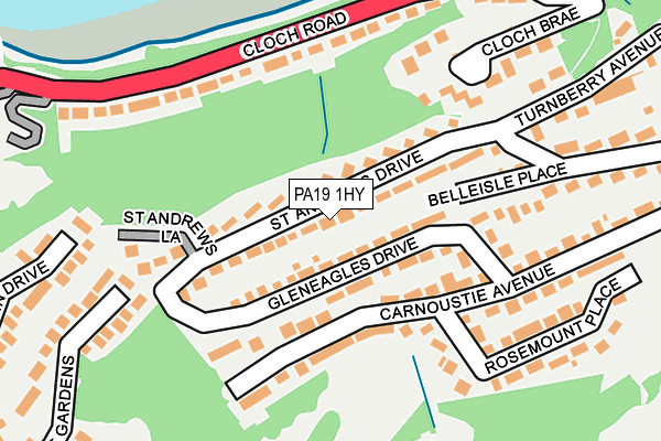 PA19 1HY map - OS OpenMap – Local (Ordnance Survey)