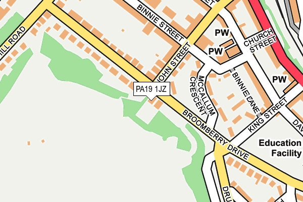 PA19 1JZ map - OS OpenMap – Local (Ordnance Survey) PA19 1JZ map - OS OpenMap – Local (Ordnance Survey)