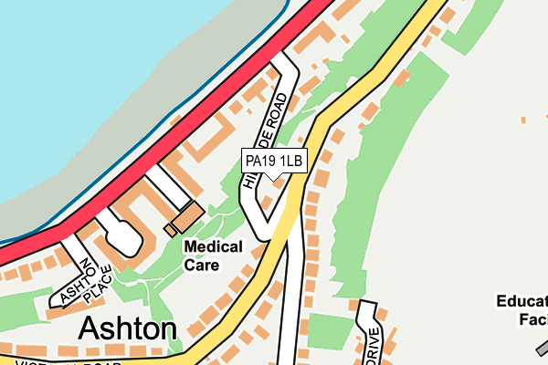 PA19 1LB map - OS OpenMap – Local (Ordnance Survey)