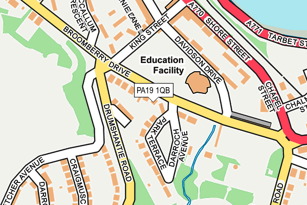 PA19 1QB map - OS OpenMap – Local (Ordnance Survey)