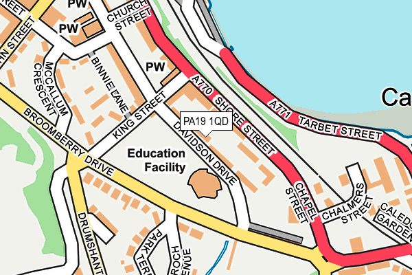 PA19 1QD map - OS OpenMap – Local (Ordnance Survey)