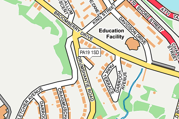 PA19 1SD map - OS OpenMap – Local (Ordnance Survey) PA19 1SD map - OS OpenMap – Local (Ordnance Survey)
